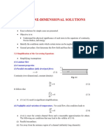 Exact One-Dimensional Solutions: (1) Laminar Flow (2) Constant Properties (3) Parallel Streamlines (