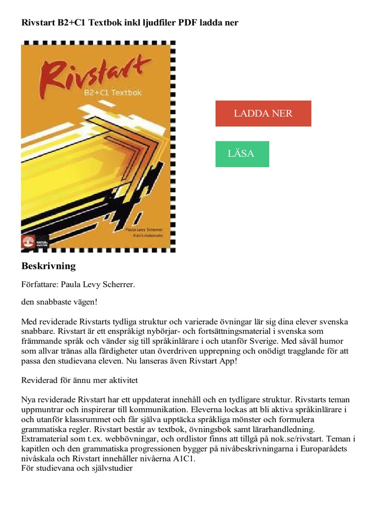 Rivstart B2 C1 övningsbok Facit Pdf