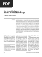 Download Use of Medicinal Plants for Diabetes in Trinidad and Tobago by crema79 SN38854660 doc pdf