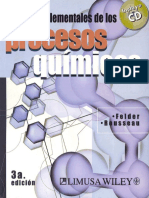 Principios Elementales de Los Procesos Quimicos 3ra Edicion Richard M Felder Ronald W Rousseau PDF