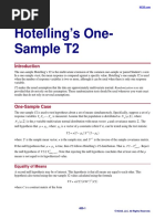 Hotelling's One-Sample T2