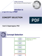 Concept Selection: EDSGN 100 Introduction To Engineering Design