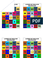 Lotería de Tablas de Multiplicar PDF