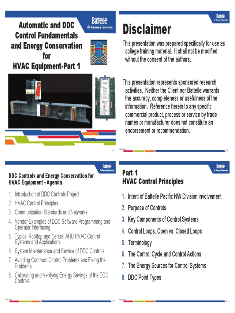 Automatic and DDC Control Fundamentals and Energy Conservation For HVAC