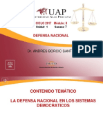 Unidad IV Semana 7 La Defensa Nacional en Los Sitemas Democraticos