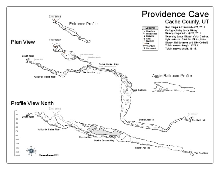 Providence Cave Map PDF Physical Geography Earth Sciences