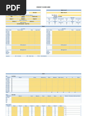 Cricket Scorecard 1