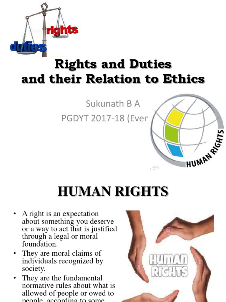 Rights and Duties and Their Relation To Ethics Rights Natural And