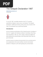 DAP The Setapak Declaration 1967