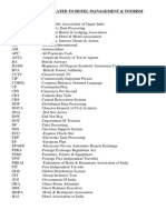 Abbreviations Related To Hotel Management 14.09.2018