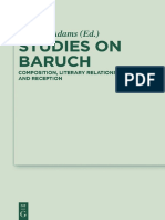 Adams, Sean A. (Ed) Studies On Baruch.. Composition, Literary Relations, and Reception, Berlin 2016