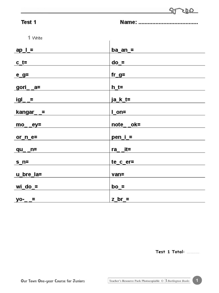 Test 1 Assessment Template | PDF | Teaching Methods & Materials