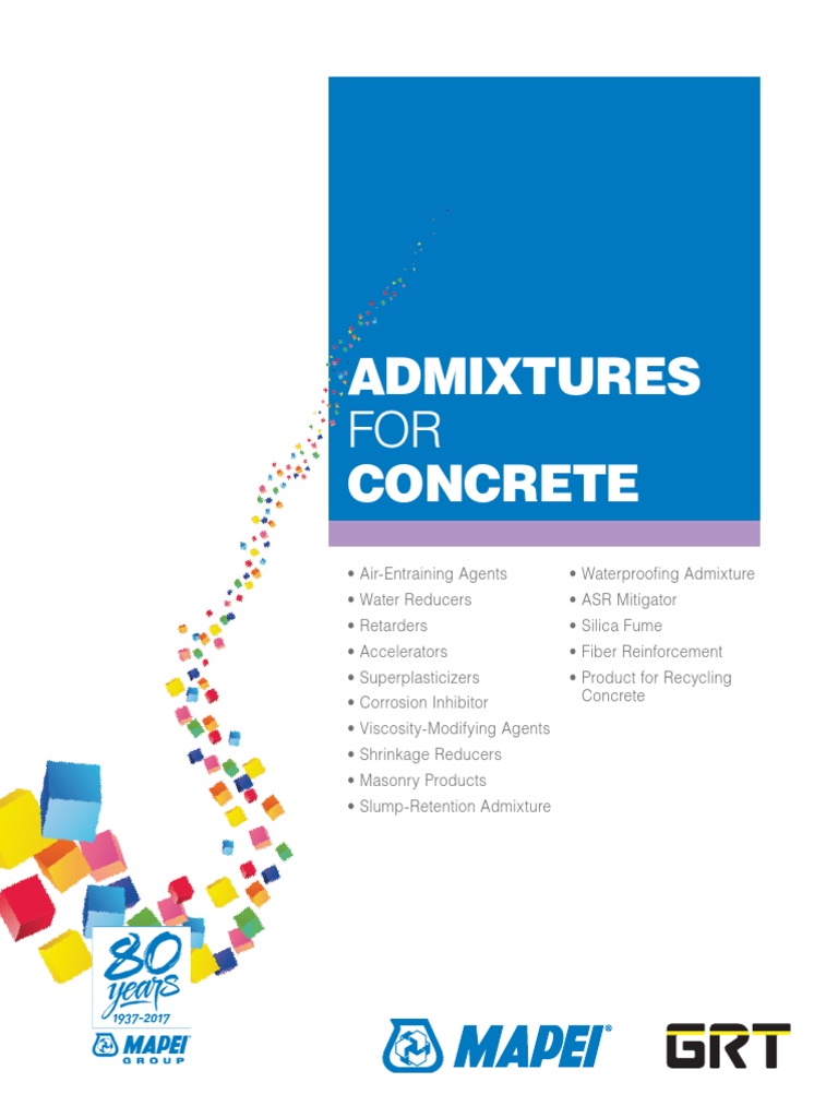 Brochure Admixtures For Concrete en | PDF | Concrete | Cement