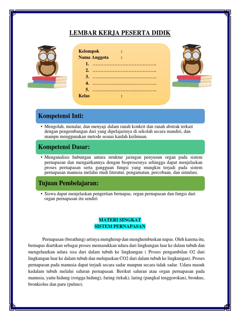 3. LKPD Sistem Pernapasan
