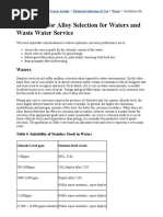 Guidelines For Alloy Selection For Waters and Waste Water Service PDF