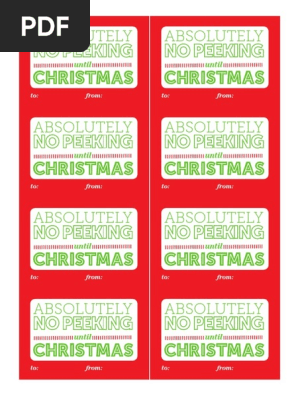 Holiday gift Tag