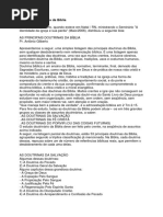 Principais Doutrinas Da Bíblia