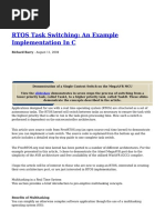 RTOS Task Switching An Example Implementation in C