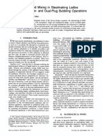 Modeling flows and mixing in steelmaking ladles designed for single- and dual-plug bubbling operations.pdf