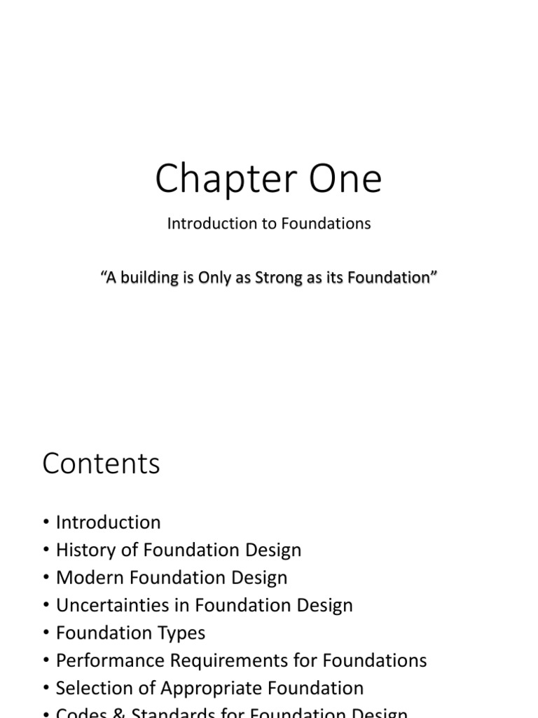 Foundations: Design, Types, and Selection | PDF | Foundation ...