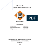 Makalah Transmisi Manual 5 Kecepatan