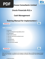 Counterhouse Consultants Limited Oracle Financials R12.x Cash Management Training Manual For Implementers I