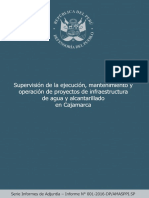 Informe de Supervisión Proyectos Agua y Alcantarillado - Cajamarca