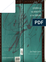 Lyotard - Lessons on the Analytic of the Sublime
