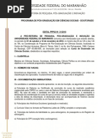 Edital Seleção Doutorado 2018-2019