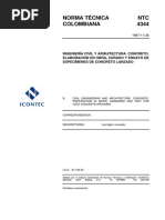 NTC 550: Curado de Concreto en Obra | PDF | Materiales