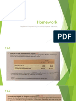 Homework - Chapter 13 - Responsibility Accounting