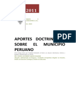 Aportes Doctrinarios Sobre El Municipio Peruano