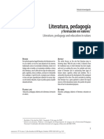 Cardenas, Páez. Literatura Pedagogia Y Formacion en Valores