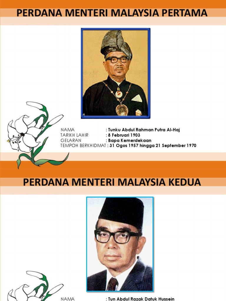 Perdana Menteri Malaysia Kedua - sonsyera