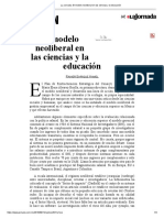 La Jornada_ El Modelo Neoliberal en Las Ciencias y La Educación