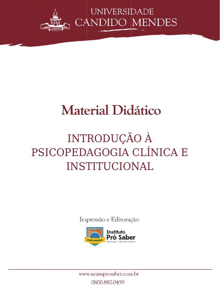 Apostila de introduçáo a psicopedagogia - apostila de estudo