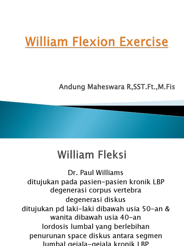 Williams Flexion Exercises for LBP Relief | PDF