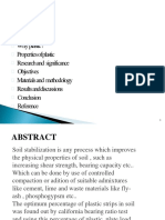 Sagar PPT On Plastic As Soil Stabilizer