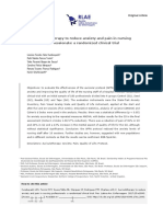 Auriculotherapy To Reduce Anxiety and Pain in Nursing Professionals: A Randomized Clinical Trial