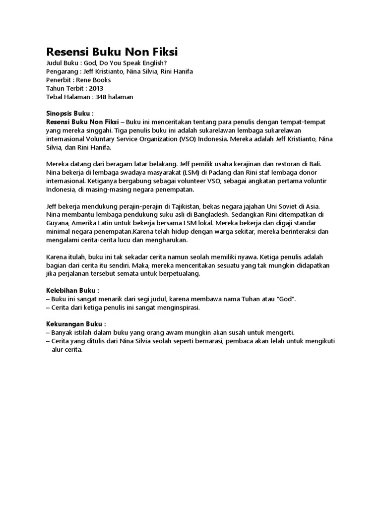 Resensi Buku Non Fiksi