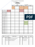 Engineering Sked For 2nd Sem