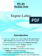 IPE 401 Machine Tools: Engine Lathes
