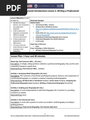 Writing a Professional Biography