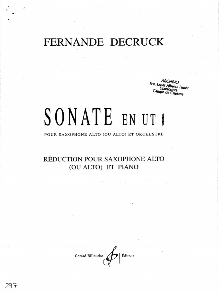 Sax Sonata Decruck | PDF