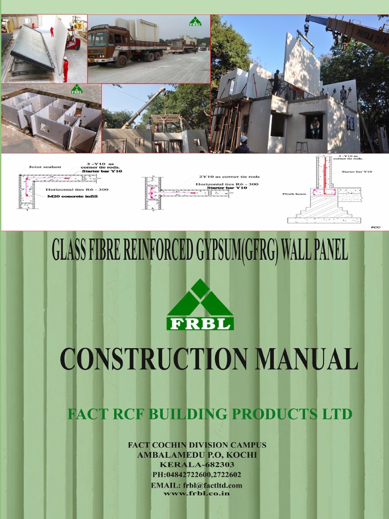 GFRG panels manual Wall Framing (Construction)