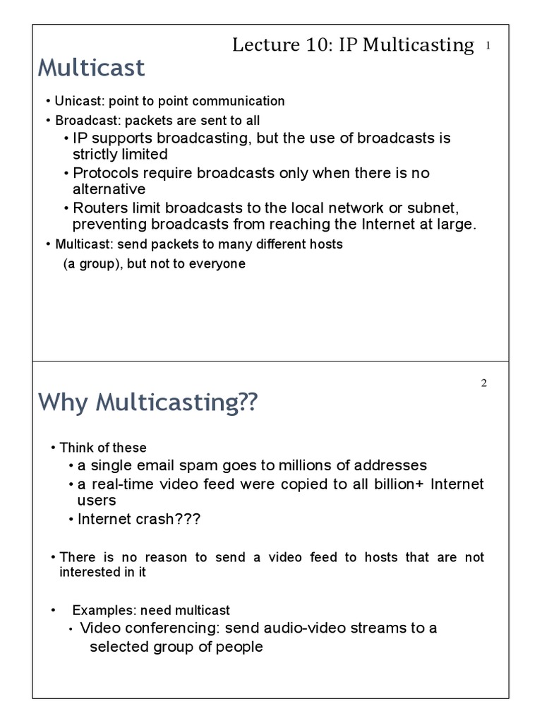 Java Ip Multicasting | PDF | Multicast | Ip Address