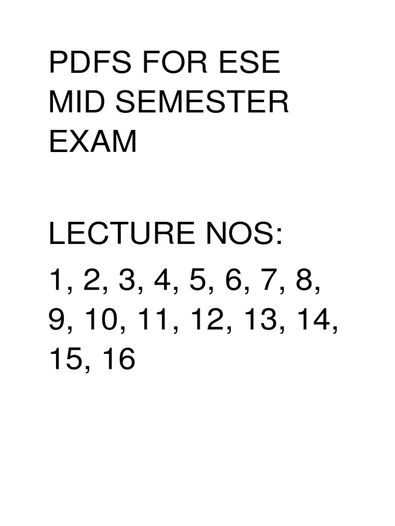 Ppts For Midsem of ESE | PDF