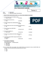 Soal K13 Kelas 2 SD Tema 1 Subtema 2 Hidup Rukun Dengan Teman Bermain Dan Kunci Jawaban PDF