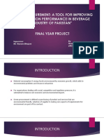 "Green Procurement: A Tool For Improving Organization Performance in Beverage Industry of Pakistan" Final Year Project