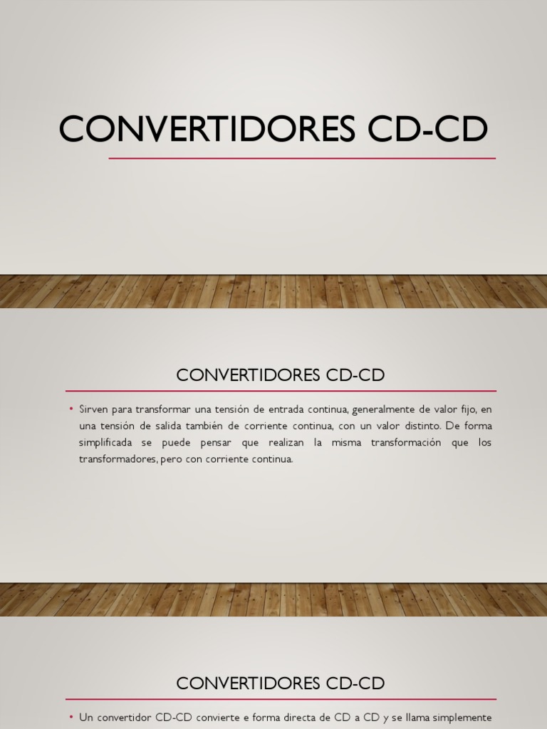 Convertidores CD-CD: Tipos y Aplicaciones | PDF | Corriente eléctrica ...